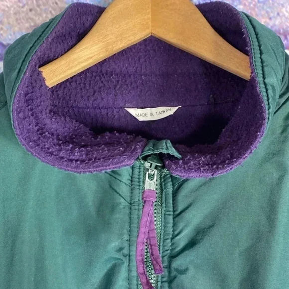 Whitefish Bay Jacket Vintage Mens Size Large Bomber Coat Lined Windbreaker Green - Picture 3 of 8